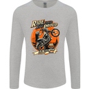 Ride Loud Ride Proud Motorbike Biker Mens Long Sleeve T-Shirt Sports Grey