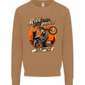 Ride Loud Ride Proud Motorbike Biker Mens Sweatshirt Jumper Caramel Latte