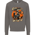 Ride Loud Ride Proud Motorbike Biker Mens Sweatshirt Jumper Charcoal