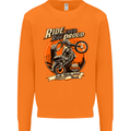 Ride Loud Ride Proud Motorbike Biker Mens Sweatshirt Jumper Orange