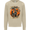 Ride Loud Ride Proud Motorbike Biker Mens Sweatshirt Jumper Sand