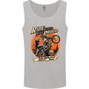 Ride Loud Ride Proud Motorbike Biker Mens Vest Tank Top Sports Grey