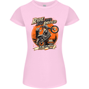 Ride Loud Ride Proud Motorbike Biker Womens Petite Cut T-Shirt Light Pink