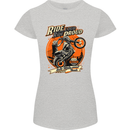 Ride Loud Ride Proud Motorbike Biker Womens Petite Cut T-Shirt Sports Grey