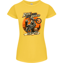 Ride Loud Ride Proud Motorbike Biker Womens Petite Cut T-Shirt Yellow