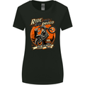 Ride Loud Ride Proud Motorbike Biker Womens Wider Cut T-Shirt Black