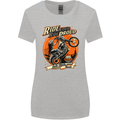 Ride Loud Ride Proud Motorbike Biker Womens Wider Cut T-Shirt Sports Grey