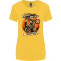 Ride Loud Ride Proud Motorbike Biker Womens Wider Cut T-Shirt Yellow