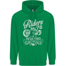 Riders 78 Motorcycle Motorbike Biker Mens 80% Cotton Hoodie Irish Green