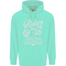 Riders 78 Motorcycle Motorbike Biker Mens 80% Cotton Hoodie Peppermint