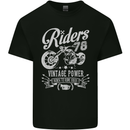 Riders 78 Motorcycle Motorbike Biker Mens Cotton T-Shirt Tee Top Black