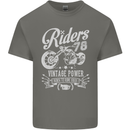 Riders 78 Motorcycle Motorbike Biker Mens Cotton T-Shirt Tee Top Charcoal
