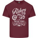 Riders 78 Motorcycle Motorbike Biker Mens Cotton T-Shirt Tee Top Maroon