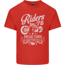 Riders 78 Motorcycle Motorbike Biker Mens Cotton T-Shirt Tee Top Red