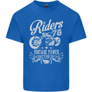 Riders 78 Motorcycle Motorbike Biker Mens Cotton T-Shirt Tee Top Royal Blue