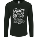 Riders 78 Motorcycle Motorbike Biker Mens Long Sleeve T-Shirt Black