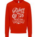 Riders 78 Motorcycle Motorbike Biker Mens Sweatshirt Jumper Bright Red