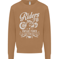 Riders 78 Motorcycle Motorbike Biker Mens Sweatshirt Jumper Caramel Latte