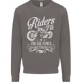 Riders 78 Motorcycle Motorbike Biker Mens Sweatshirt Jumper Charcoal