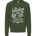 Riders 78 Motorcycle Motorbike Biker Mens Sweatshirt Jumper Forest Green