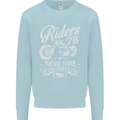 Riders 78 Motorcycle Motorbike Biker Mens Sweatshirt Jumper Light Blue