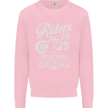 Riders 78 Motorcycle Motorbike Biker Mens Sweatshirt Jumper Light Pink