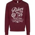Riders 78 Motorcycle Motorbike Biker Mens Sweatshirt Jumper Maroon