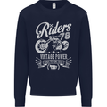 Riders 78 Motorcycle Motorbike Biker Mens Sweatshirt Jumper Navy Blue