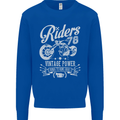 Riders 78 Motorcycle Motorbike Biker Mens Sweatshirt Jumper Royal Blue