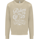 Riders 78 Motorcycle Motorbike Biker Mens Sweatshirt Jumper Sand