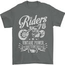 Riders 78 Motorcycle Motorbike Biker Mens T-Shirt Cotton Gildan Charcoal