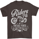 Riders 78 Motorcycle Motorbike Biker Mens T-Shirt Cotton Gildan Dark Chocolate