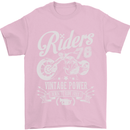 Riders 78 Motorcycle Motorbike Biker Mens T-Shirt Cotton Gildan Light Pink