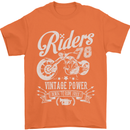 Riders 78 Motorcycle Motorbike Biker Mens T-Shirt Cotton Gildan Orange