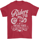 Riders 78 Motorcycle Motorbike Biker Mens T-Shirt Cotton Gildan Red