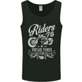 Riders 78 Motorcycle Motorbike Biker Mens Vest Tank Top Black