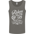 Riders 78 Motorcycle Motorbike Biker Mens Vest Tank Top Charcoal