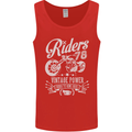 Riders 78 Motorcycle Motorbike Biker Mens Vest Tank Top Red
