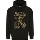Riders Inc Motorcycle Cafe Racer Biker Bike Childrens Kids Hoodie Black
