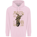 Riders Inc Motorcycle Cafe Racer Biker Bike Childrens Kids Hoodie Light Pink