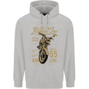 Riders Inc Motorcycle Cafe Racer Biker Bike Childrens Kids Hoodie Sports Grey