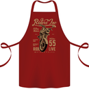 Riders Inc Motorcycle Cafe Racer Biker Bike Cotton Apron 100% Organic Maroon