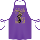 Riders Inc Motorcycle Cafe Racer Biker Bike Cotton Apron 100% Organic Purple