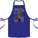 Riders Inc Motorcycle Cafe Racer Biker Bike Cotton Apron 100% Organic Royal Blue