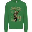 Riders Inc Motorcycle Cafe Racer Biker Bike Kids Sweatshirt Jumper Irish Green