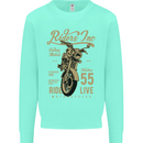 Riders Inc Motorcycle Cafe Racer Biker Bike Kids Sweatshirt Jumper Peppermint