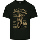 Riders Inc Motorcycle Cafe Racer Biker Bike Kids T-Shirt Childrens Black