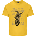 Riders Inc Motorcycle Cafe Racer Biker Bike Kids T-Shirt Childrens Yellow