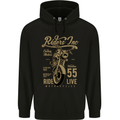 Riders Inc Motorcycle Cafe Racer Biker Bike Mens 80% Cotton Hoodie Black