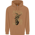 Riders Inc Motorcycle Cafe Racer Biker Bike Mens 80% Cotton Hoodie Caramel Latte